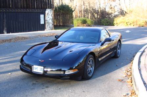 2001 Z06 Corvette in factory black on black