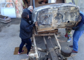 Separating the cab from the chassis